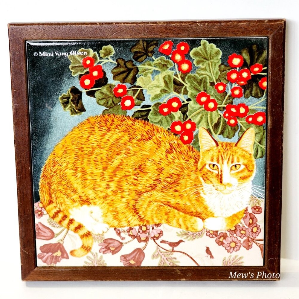 Vintage Cat Trivet Hot Plate or Decorative Purposes